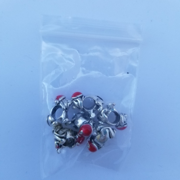 Santa Christmas Hat Dogs Puppies Beads Charm Lot - Picture 2 of 8